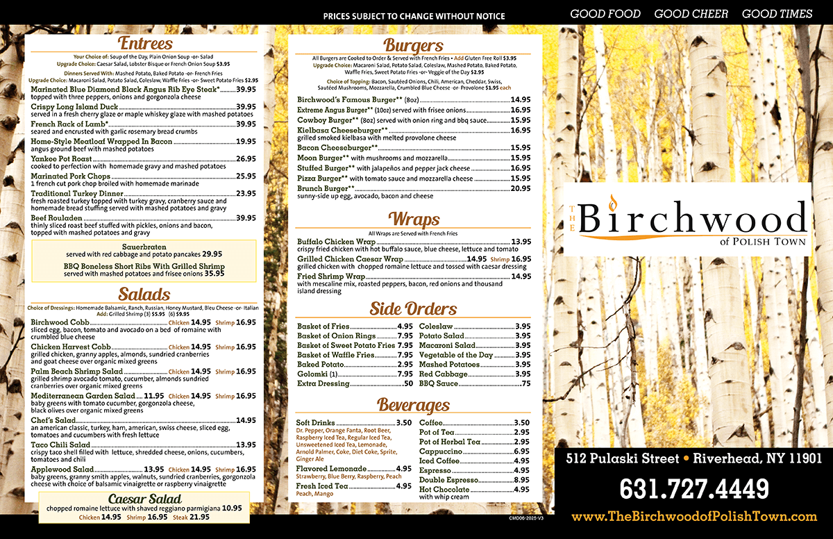 Birchwood TO Menu2