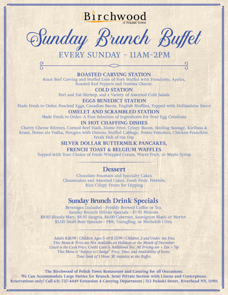 Birchwood FEB SundayBrunch