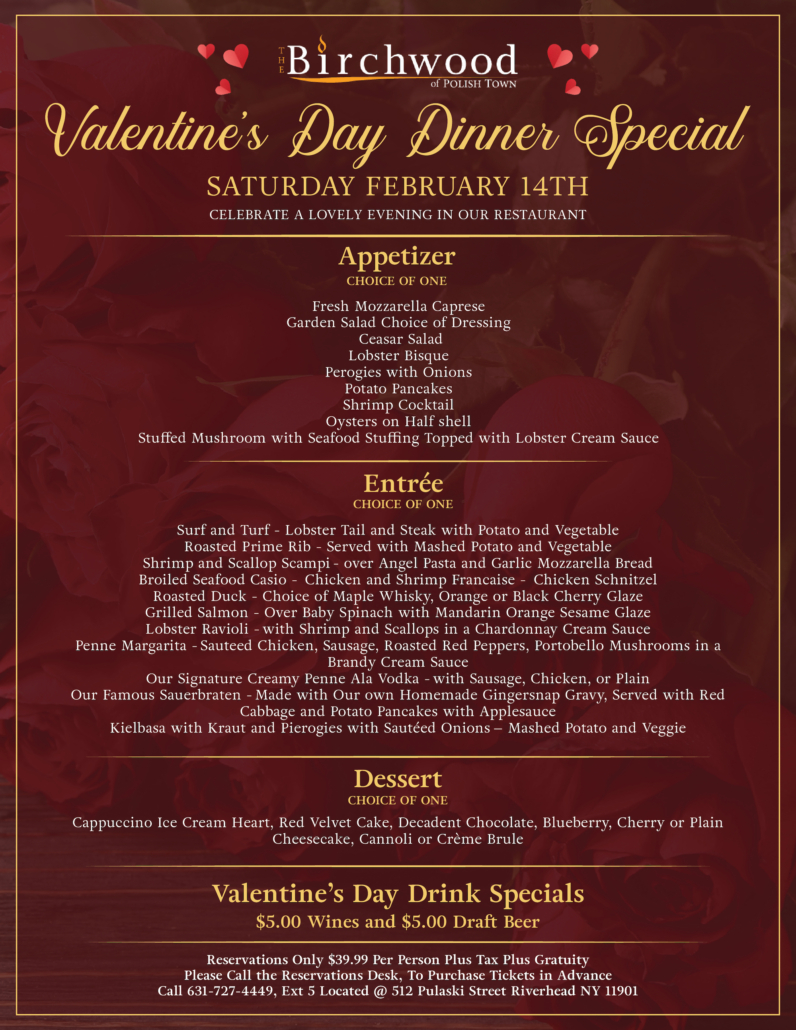 TheBirchwood Valentines DinnerMenu 1