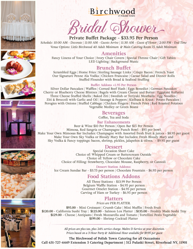 Birchwood BridalBuffetPackage
